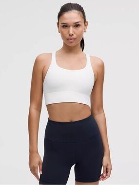 Lululemon White Energy Longline Bra